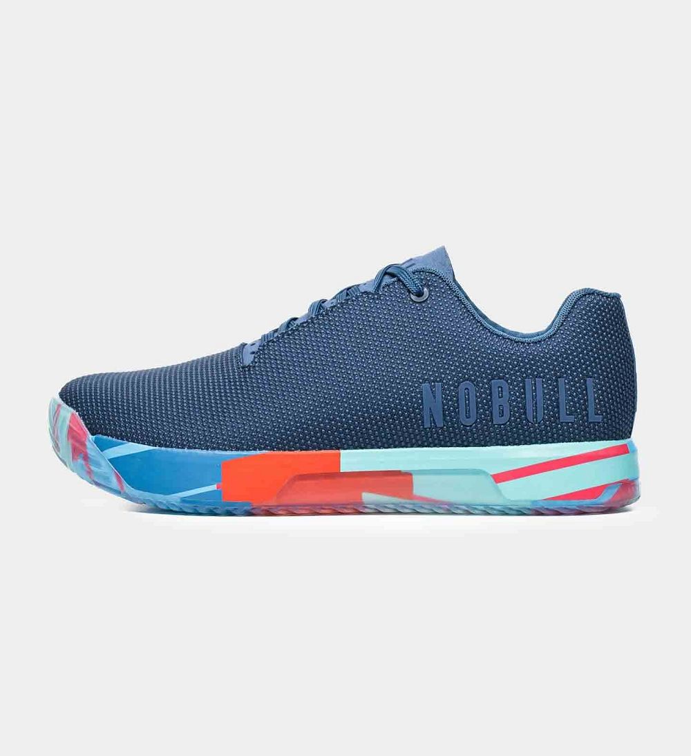 Men NOBULL Lightning IMPACT Training Shoes Navy Lightning | CWRMT-3916