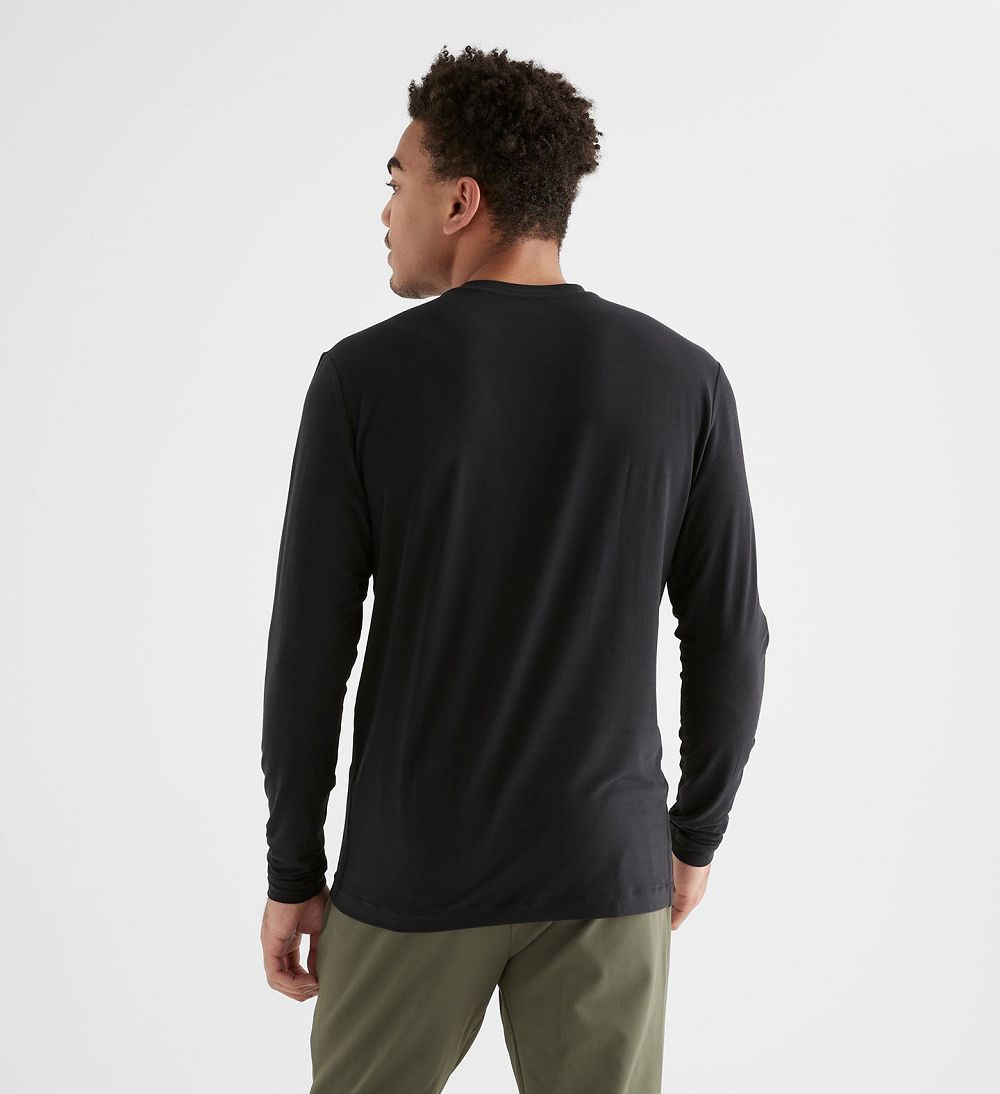 Men NOBULL Long Sleeve T-Shirt Black | JWGNB-2584