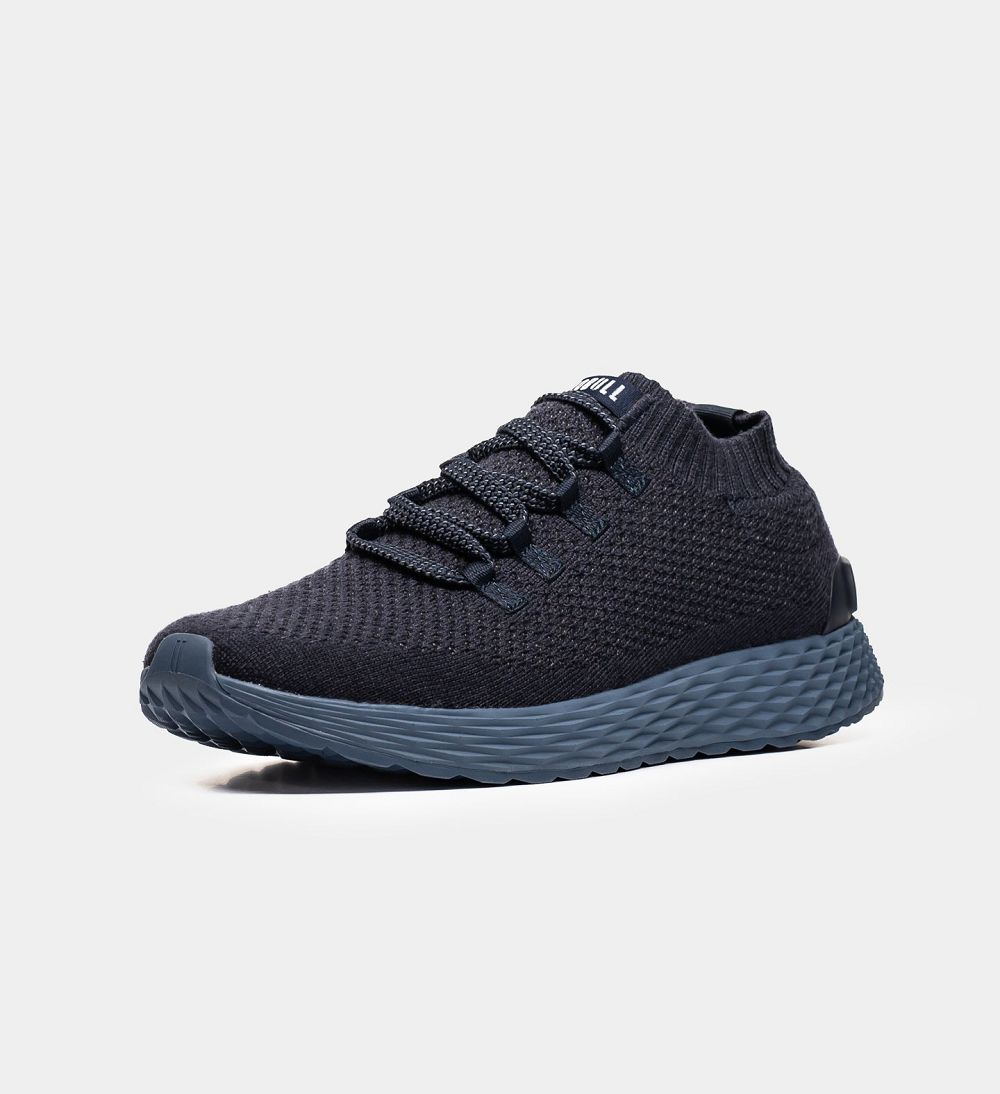 Men NOBULL Merino Wool ASPIRE Running Shoes Navy Slate | BHEOP-9514