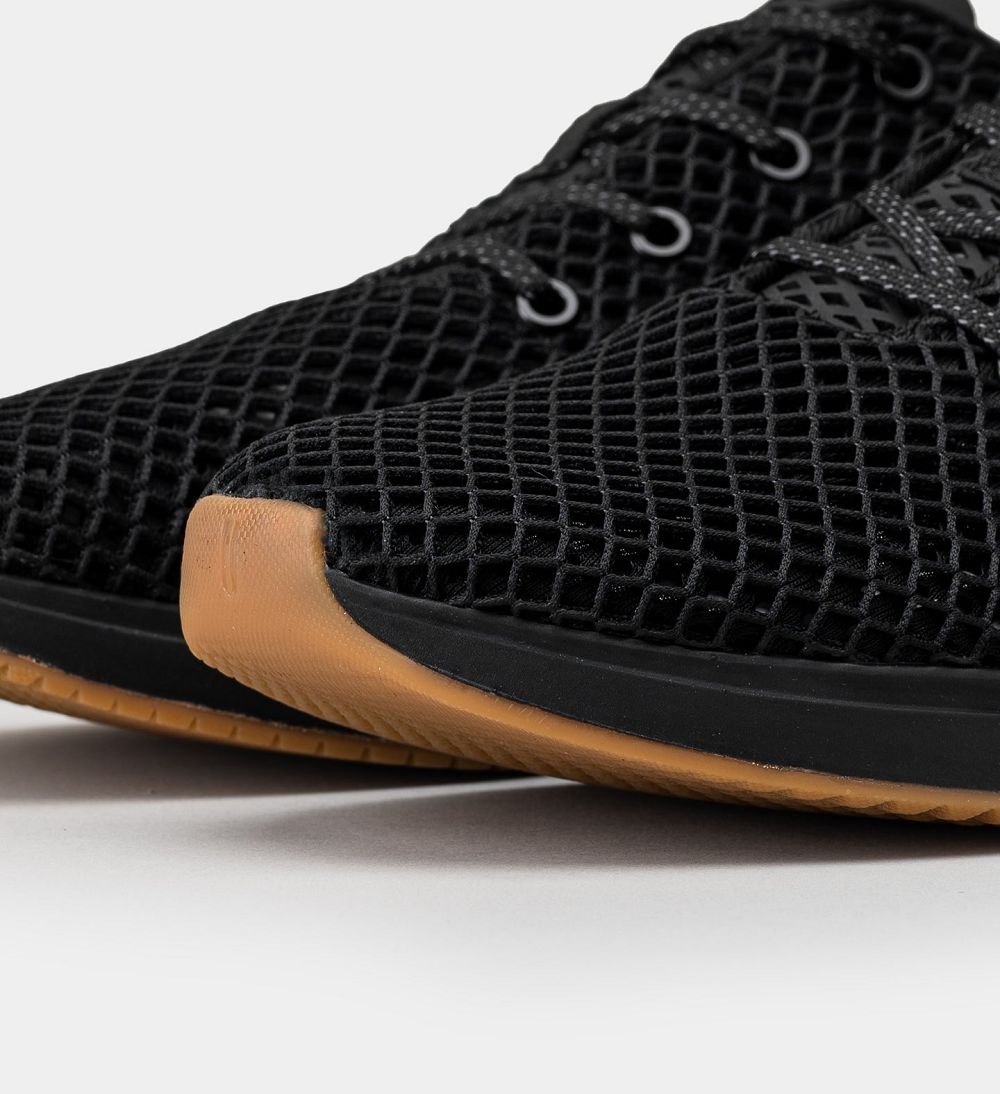 Men NOBULL Mesh Running Shoes Black Gum | MVDEO-4690