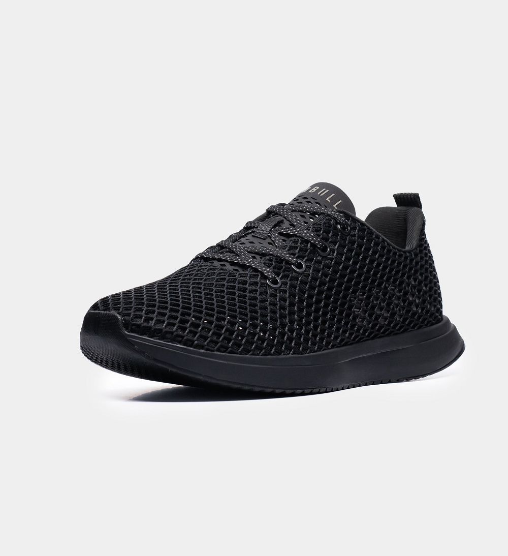 Men NOBULL Mesh Running Shoes Black | QXELK-4290