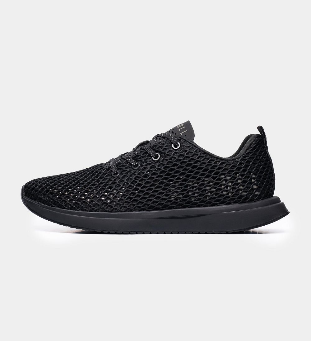 Men NOBULL Mesh Running Shoes Black | QXELK-4290