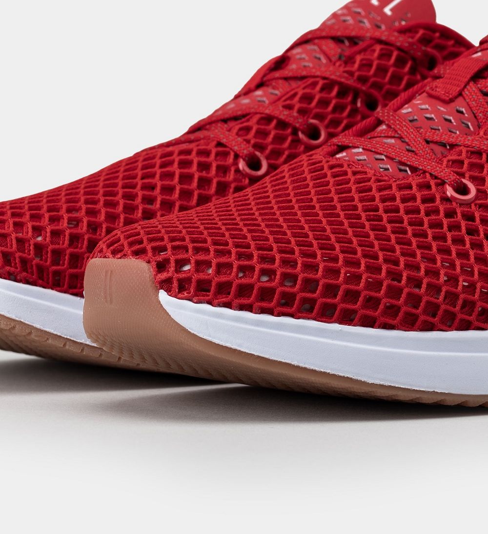 Men NOBULL Mesh Running Shoes Racing Red | DZIOK-9260