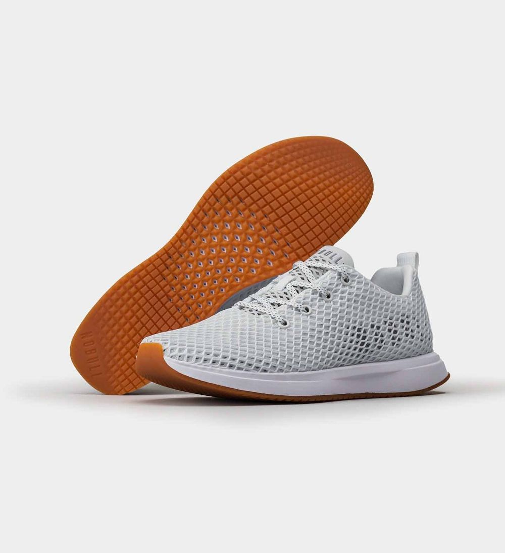 Men NOBULL Mesh Running Shoes White | CKLTY-8475