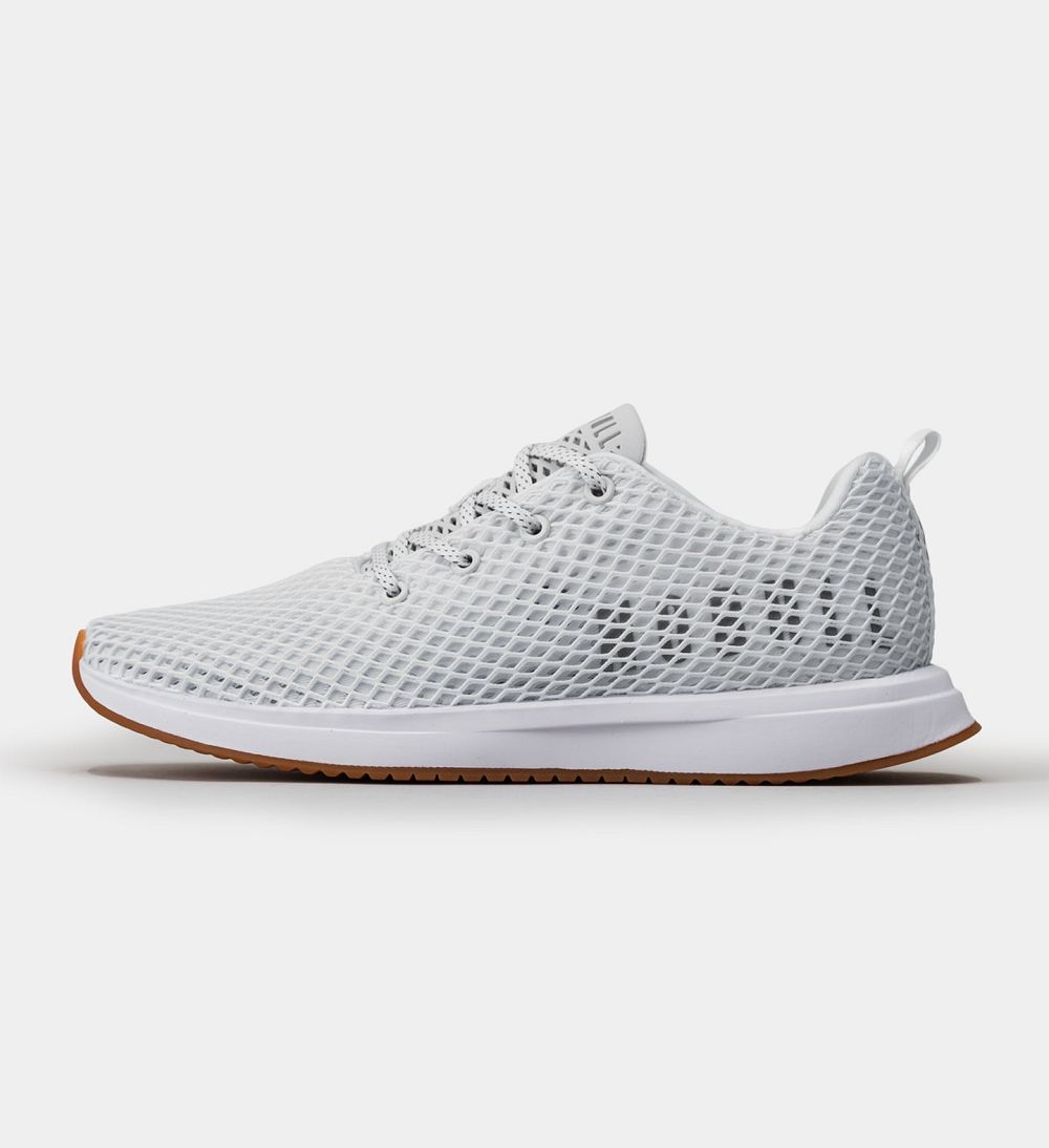 Men NOBULL Mesh Running Shoes White | CKLTY-8475