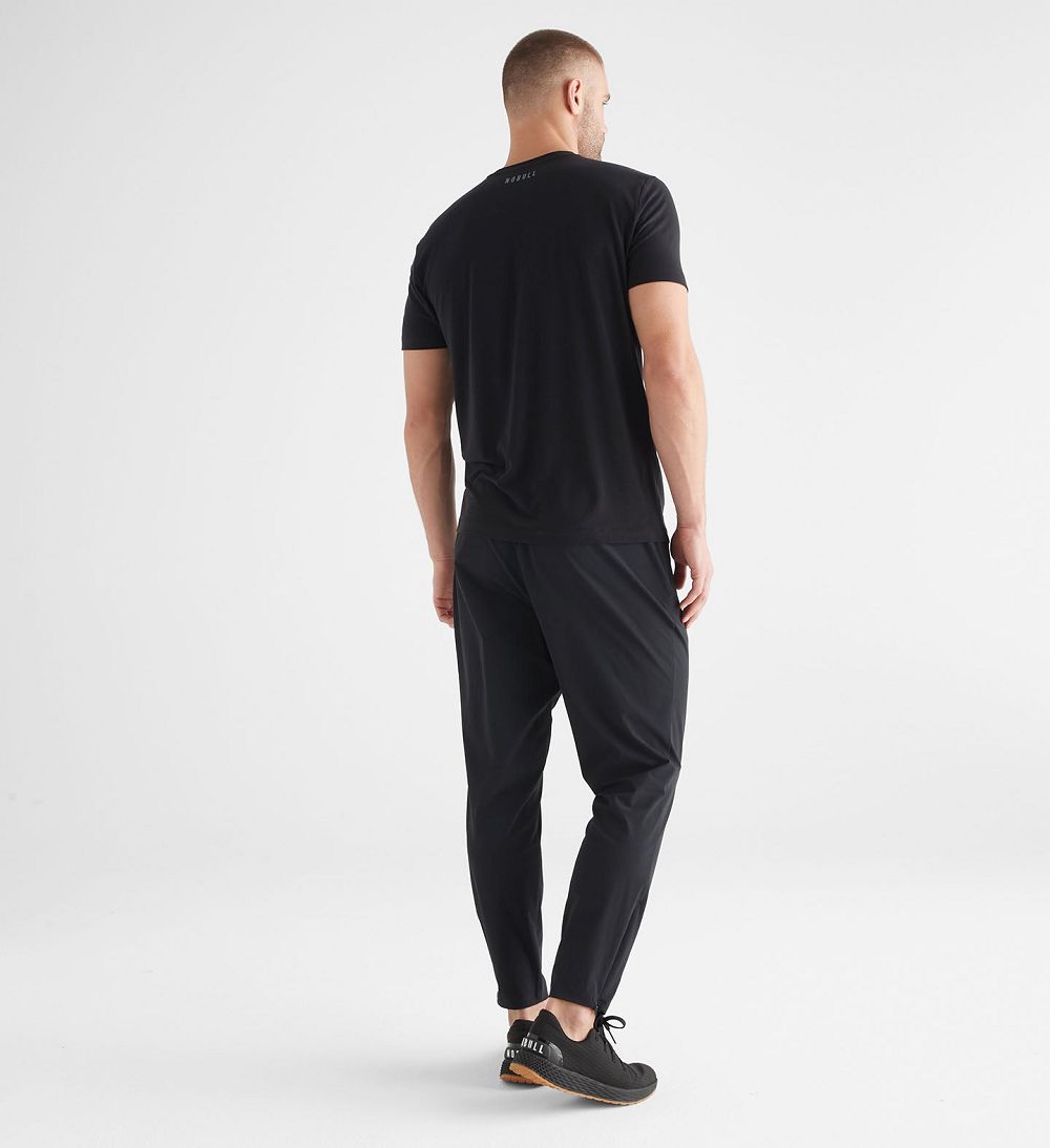 Men NOBULL Micro Ripstop Track Pants Black | IFACE-1375