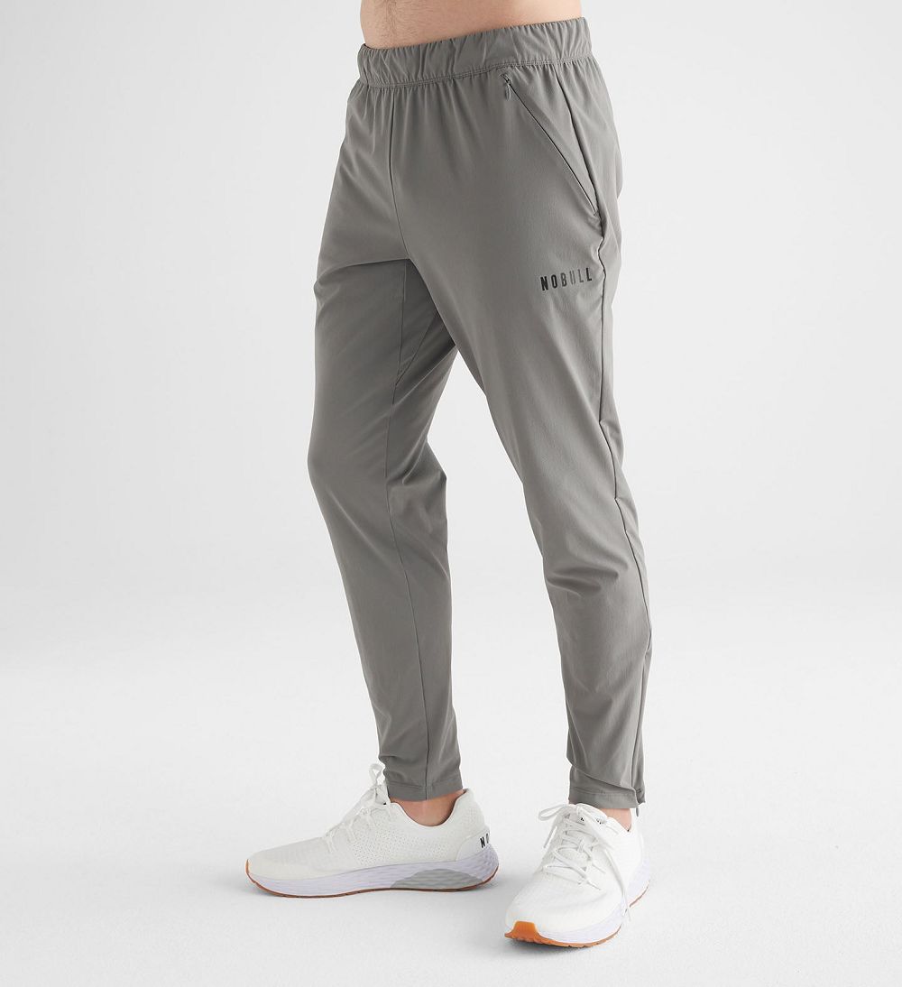 Men NOBULL Micro Ripstop Track Pants Dark Grey | AIYKE-8392