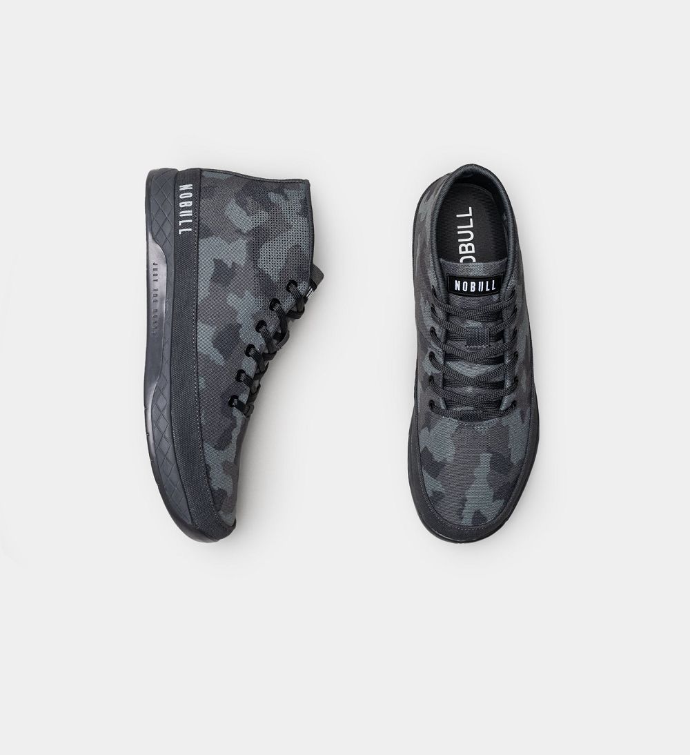 Men NOBULL Mid Canvas Training Shoes Dark Camo | NOWPK-7081