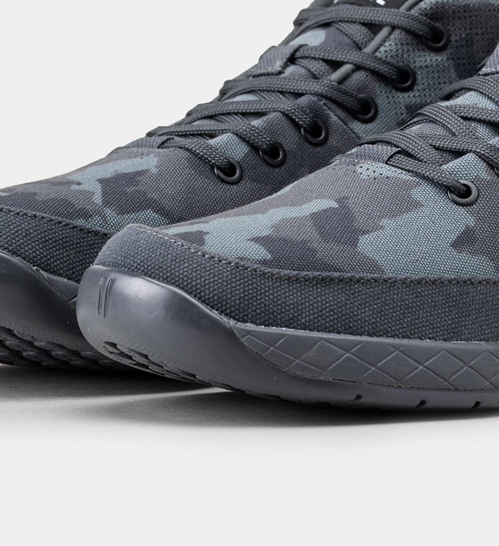 Men NOBULL Mid Canvas Training Shoes Dark Camo | NOWPK-7081