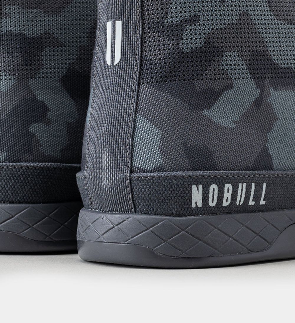 Men NOBULL Mid Canvas Training Shoes Dark Camo | NOWPK-7081