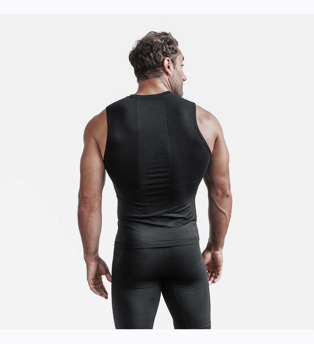 Men NOBULL Midweight Seamless Compression Sleeveless Tanks Black | MZHYL-2694