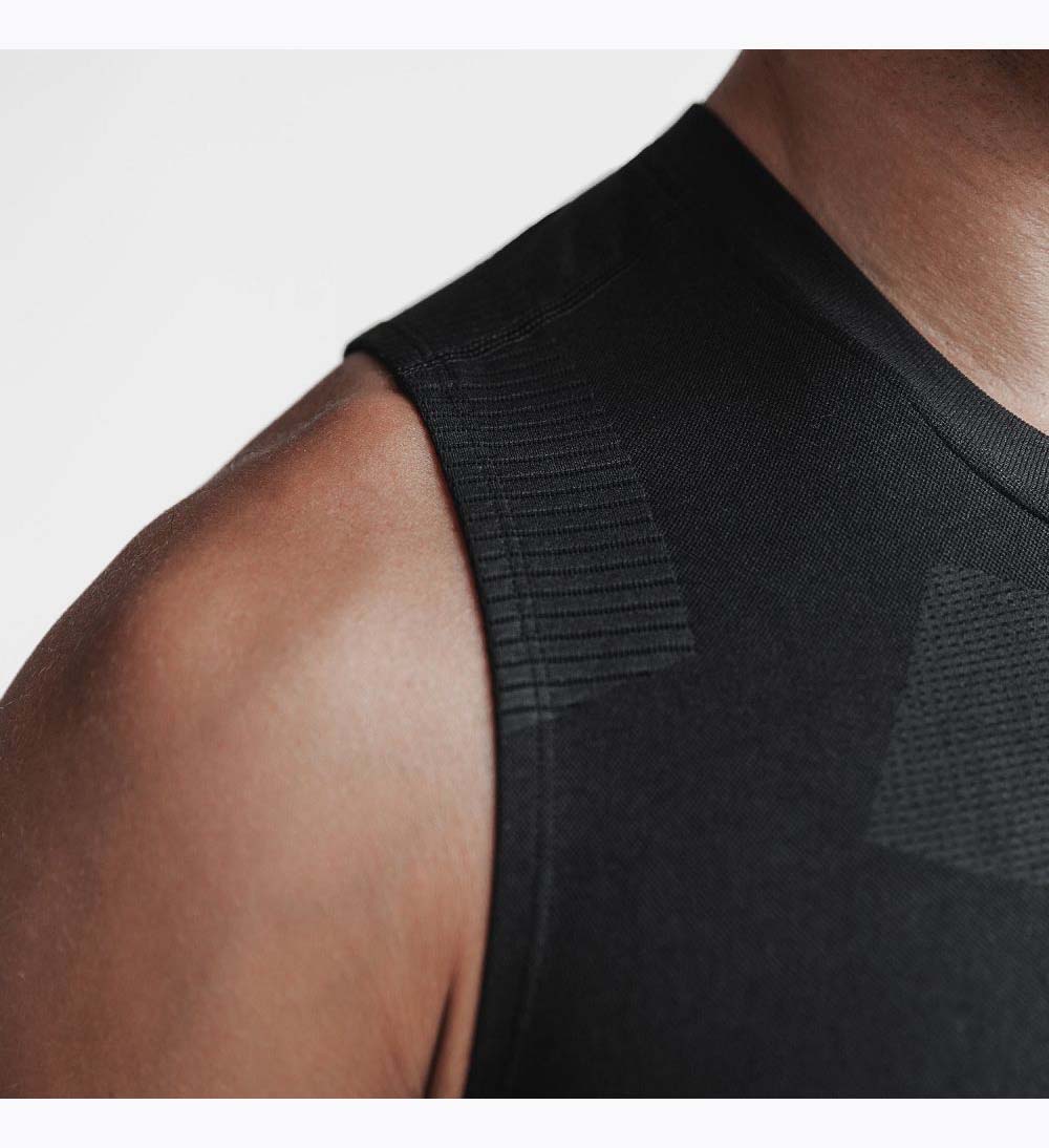 Men NOBULL Midweight Seamless Compression Sleeveless Tanks Black | MZHYL-2694