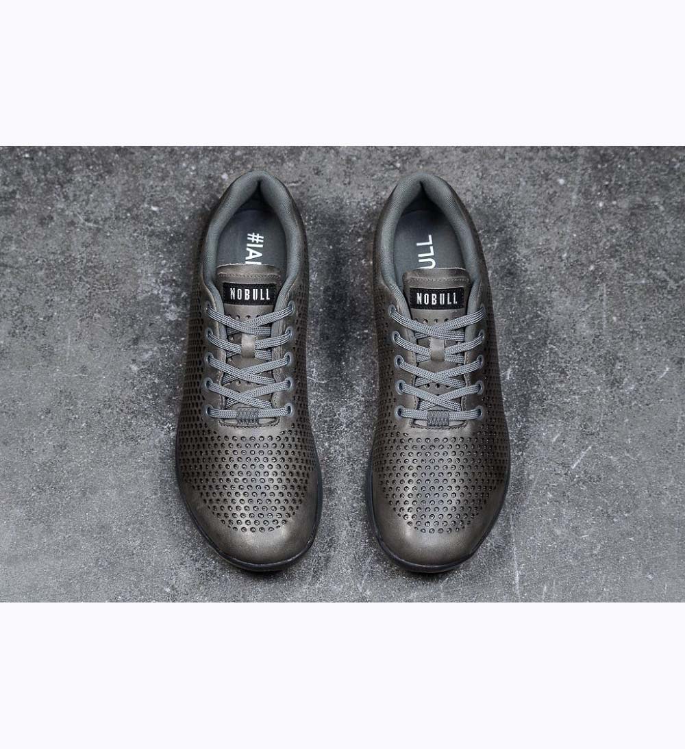 Men NOBULL NORDIC GREY LEATHER Training Shoes NORDIC GREY | TASPJ-8140