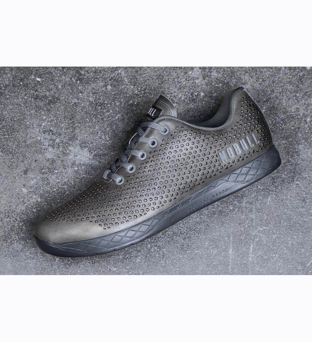 Men NOBULL NORDIC GREY LEATHER Training Shoes NORDIC GREY | TASPJ-8140