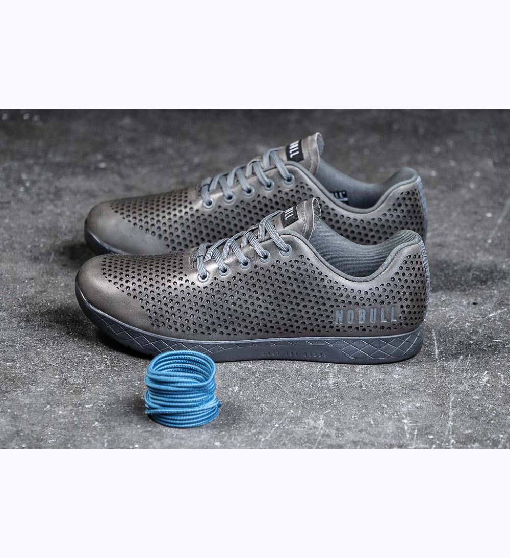 Men NOBULL NORDIC GREY LEATHER Training Shoes NORDIC GREY | TASPJ-8140