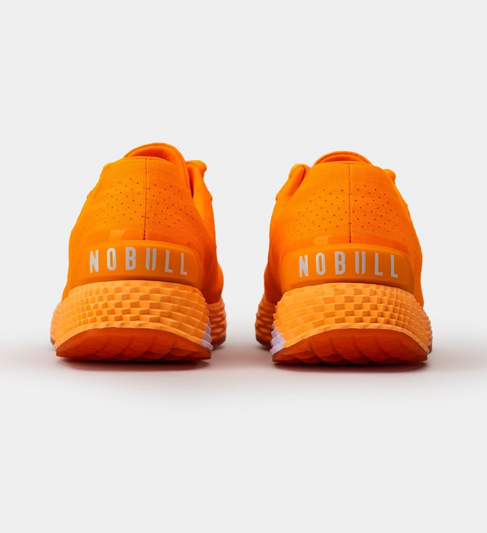 Men NOBULL Neon ALLDAY Running Shoes Neon Orange | QWGOS-4876