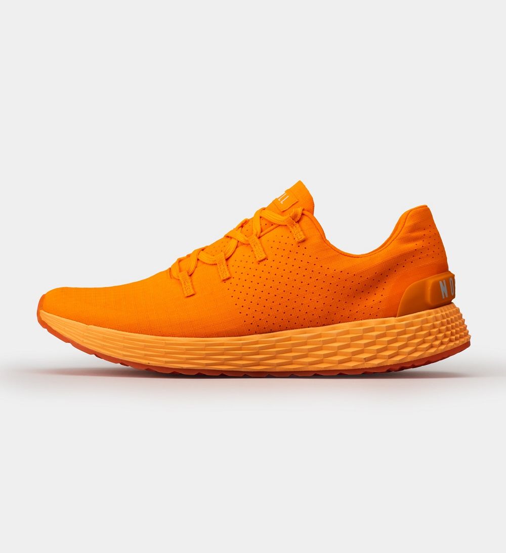 Men NOBULL Neon ALLDAY Running Shoes Neon Orange | QWGOS-4876