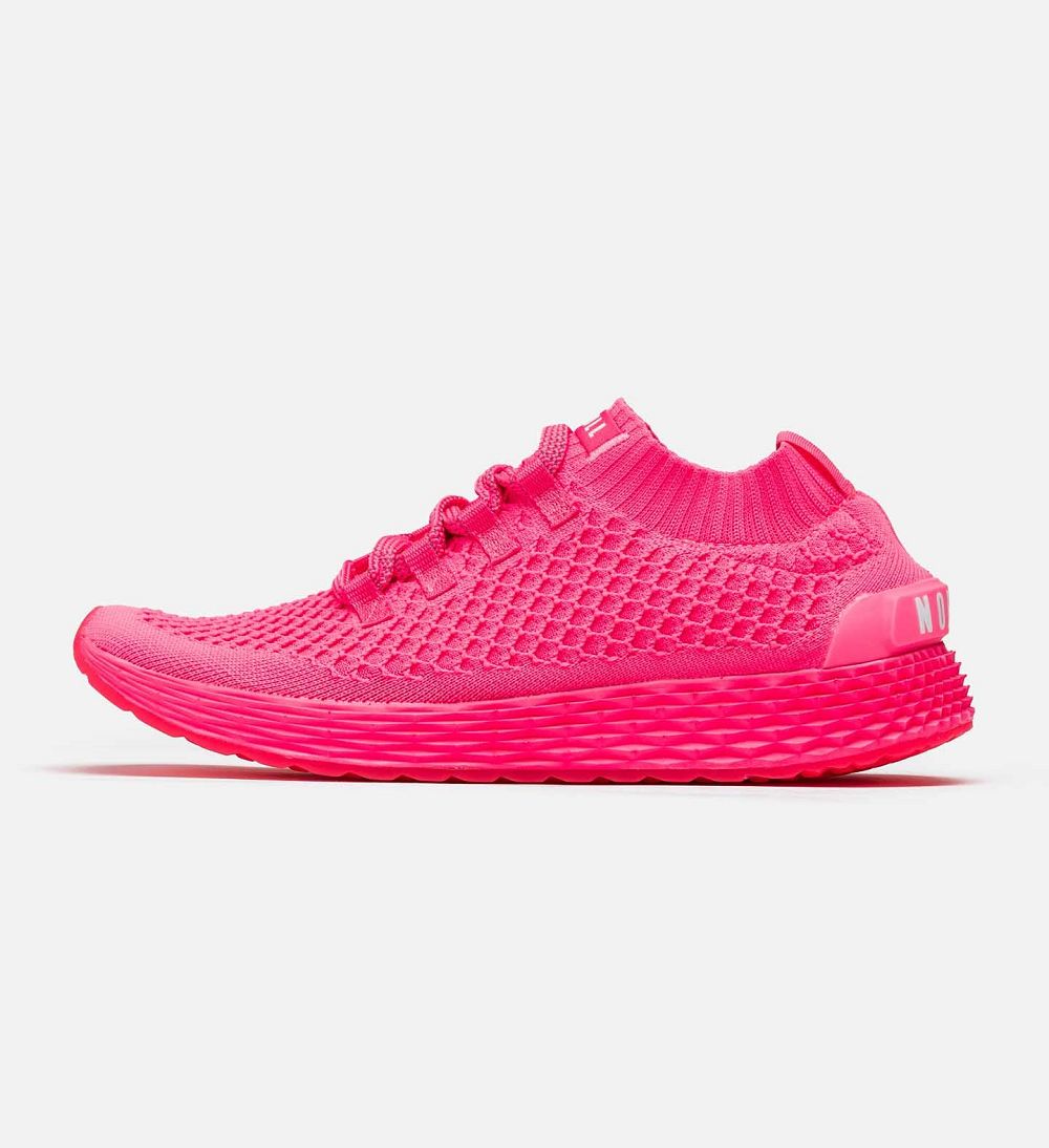 Men NOBULL Neon ASPIRE Running Shoes Neon Pink | ZHUYX-9580