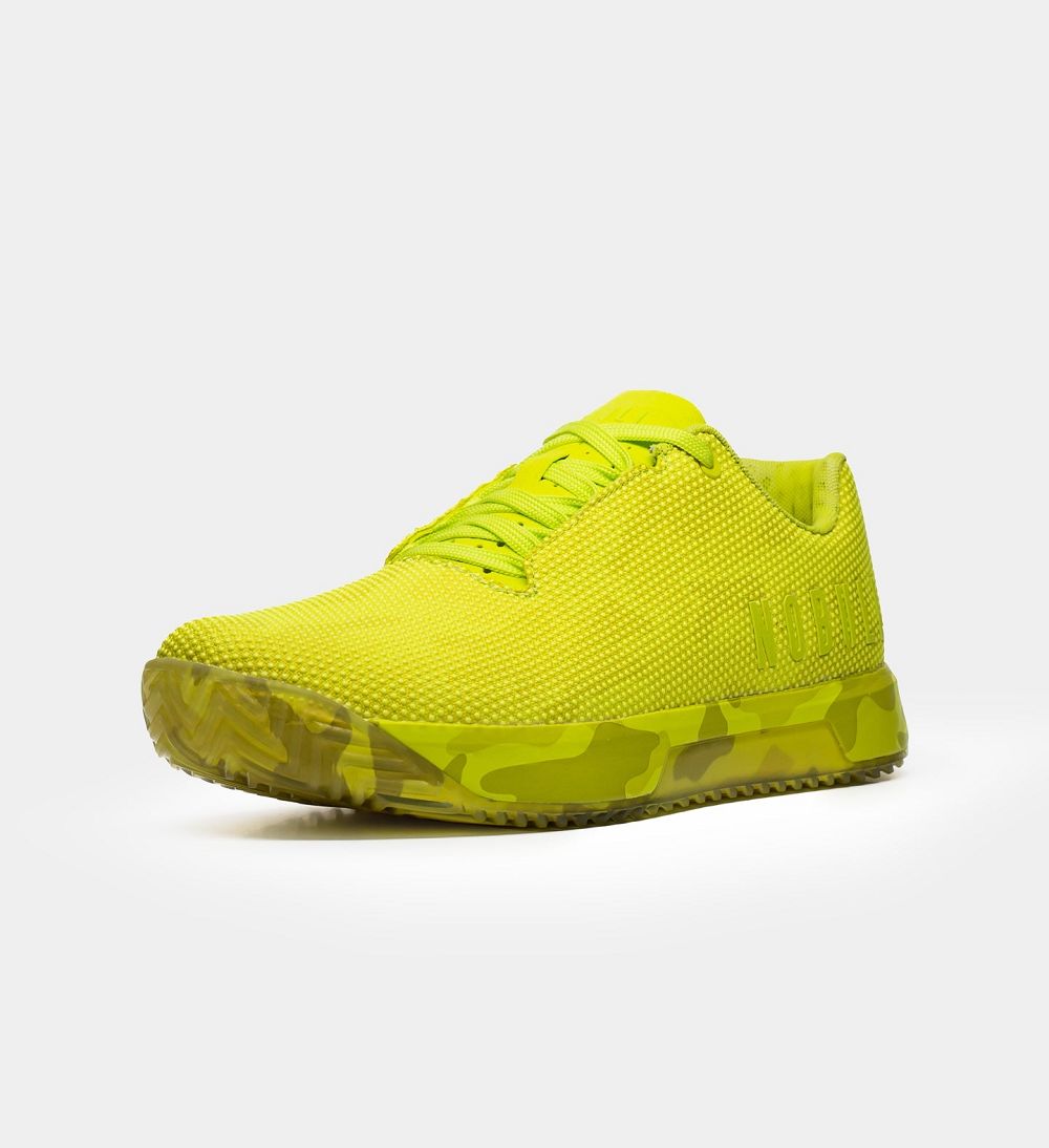 Men NOBULL Neon IMPACT Training Shoes Neon Lime Camo | DZSAE-4708