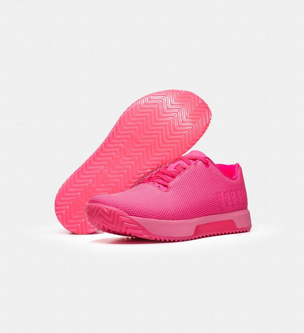 Men NOBULL Neon IMPACT Training Shoes Neon Pink | MEZXJ-1094