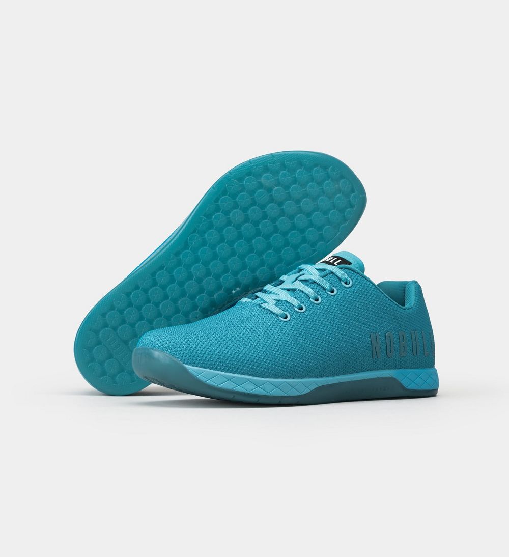 Men NOBULL Neon OUTWORK Training Shoes Neon Blue | FETBL-7035