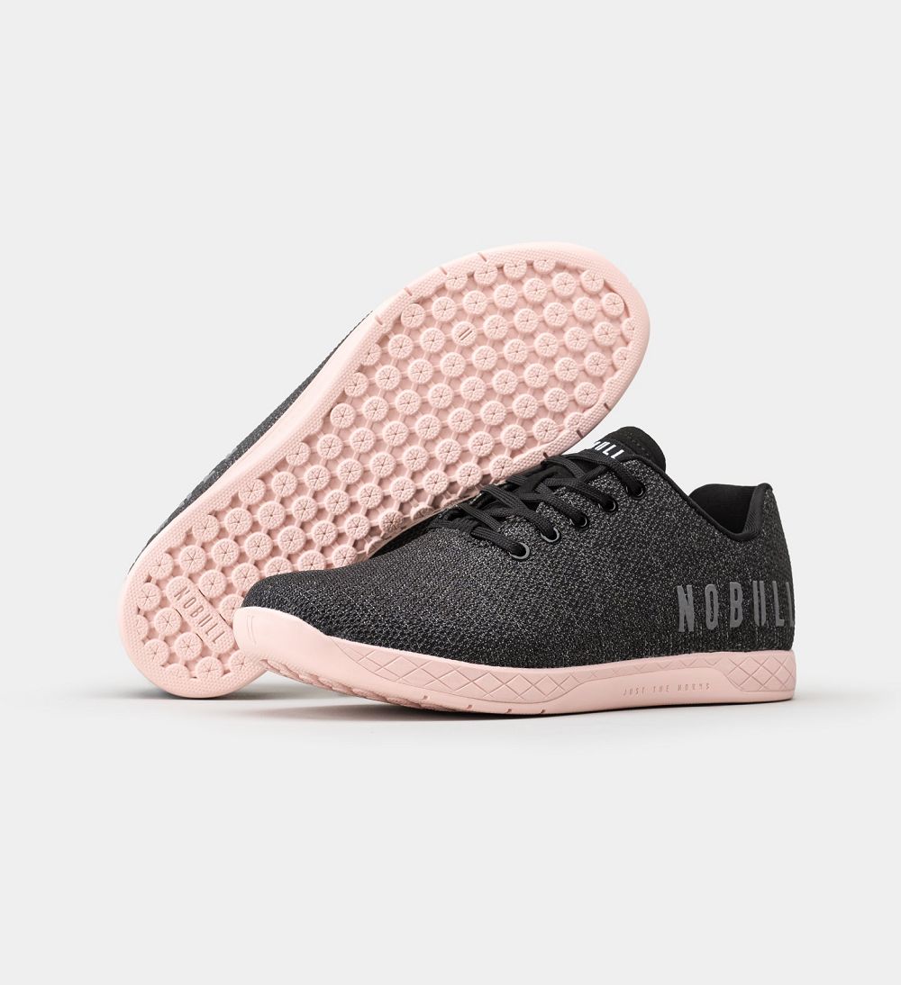 Men NOBULL OUTWORK Training Shoes Black Heather Dusty Rose | HQWFP-7043