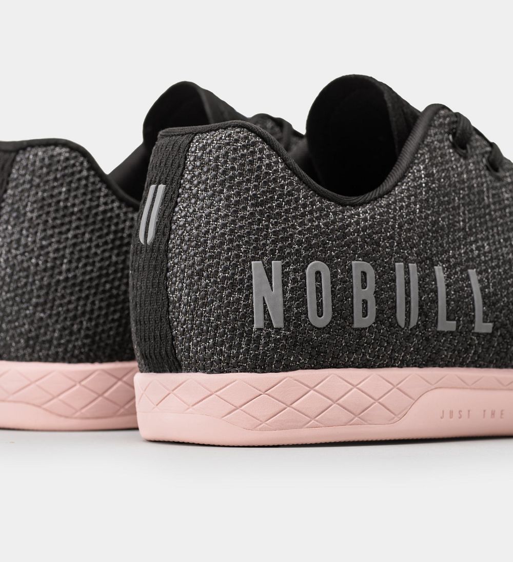 Men NOBULL OUTWORK Training Shoes Black Heather Dusty Rose | HQWFP-7043