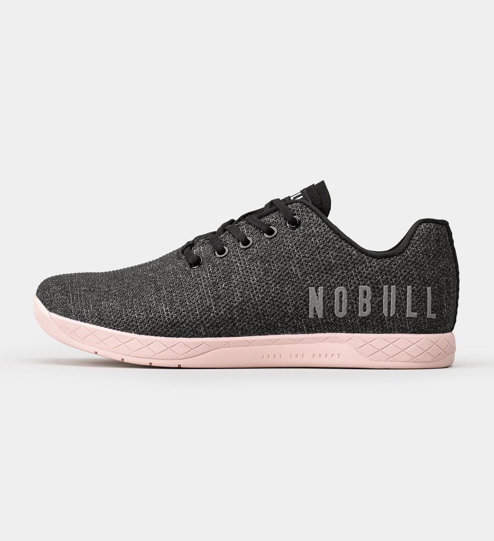 Men NOBULL OUTWORK Training Shoes Black Heather Dusty Rose | HQWFP-7043