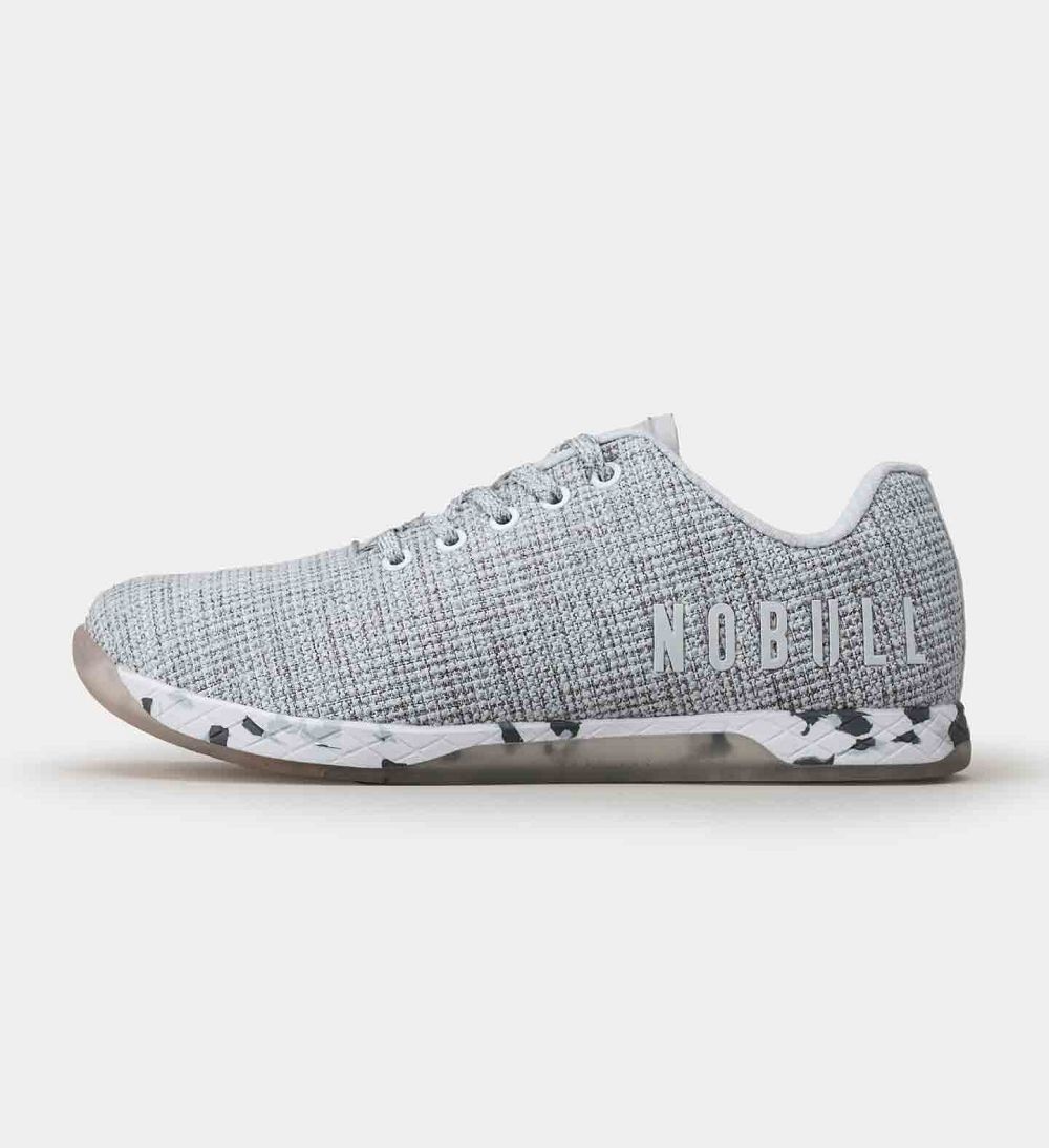 Men NOBULL OUTWORK Training Shoes White Heather Granite | RUNIA-1835