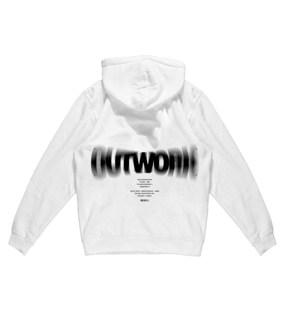 Men NOBULL Outwork Unisex Hoodie White | VMTKC-5729