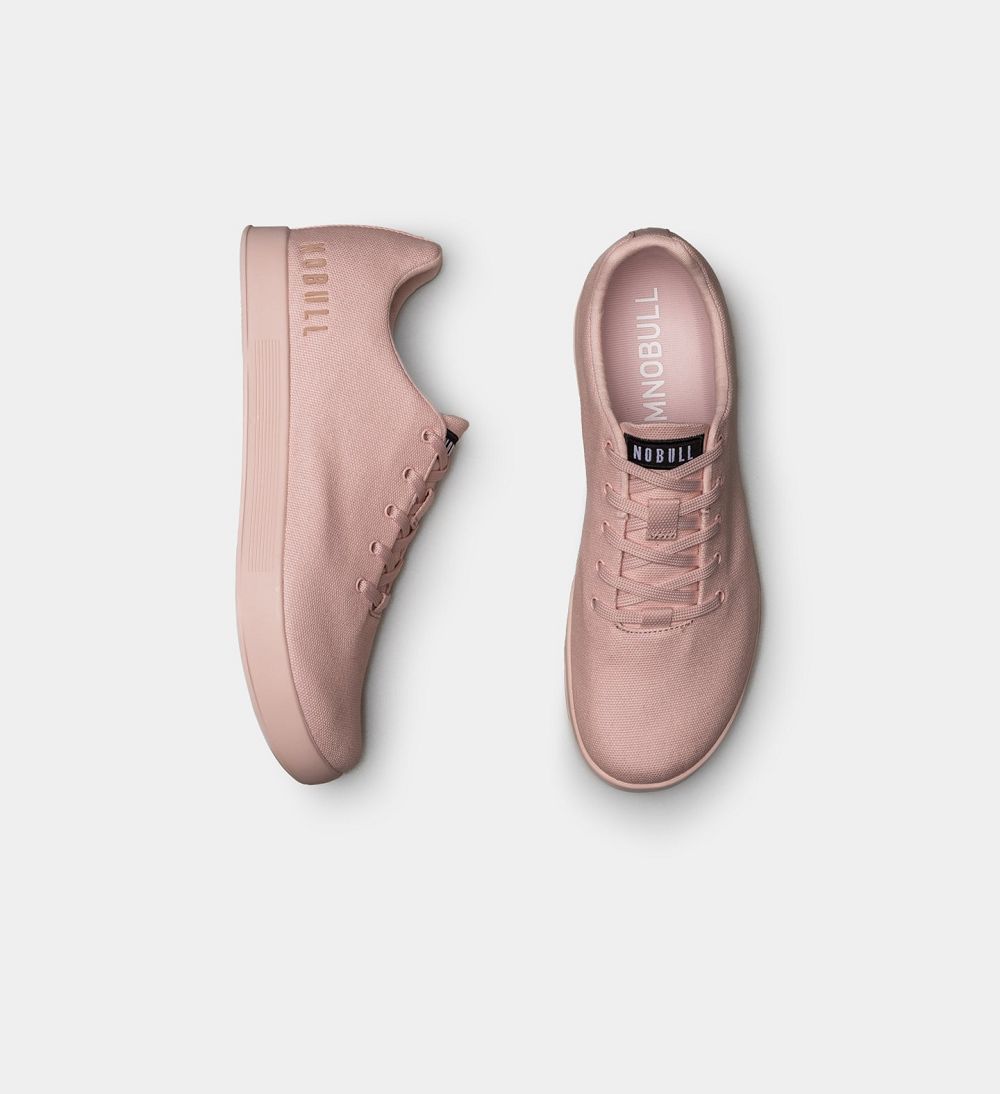 Men NOBULL Pastel Canvas Training Shoes Blush | TJCNI-0132