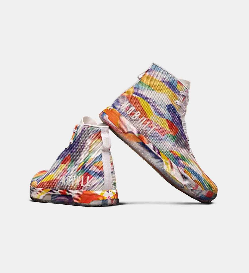 Men NOBULL Pride High-Top IMPACT Training Shoes Rainbow | LIVZQ-2769