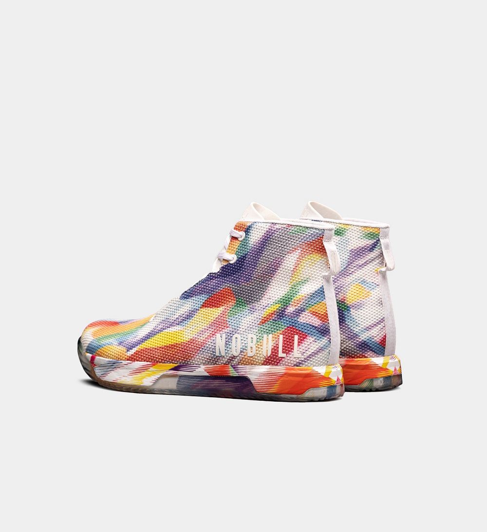 Men NOBULL Pride High-Top IMPACT Training Shoes Rainbow | LIVZQ-2769