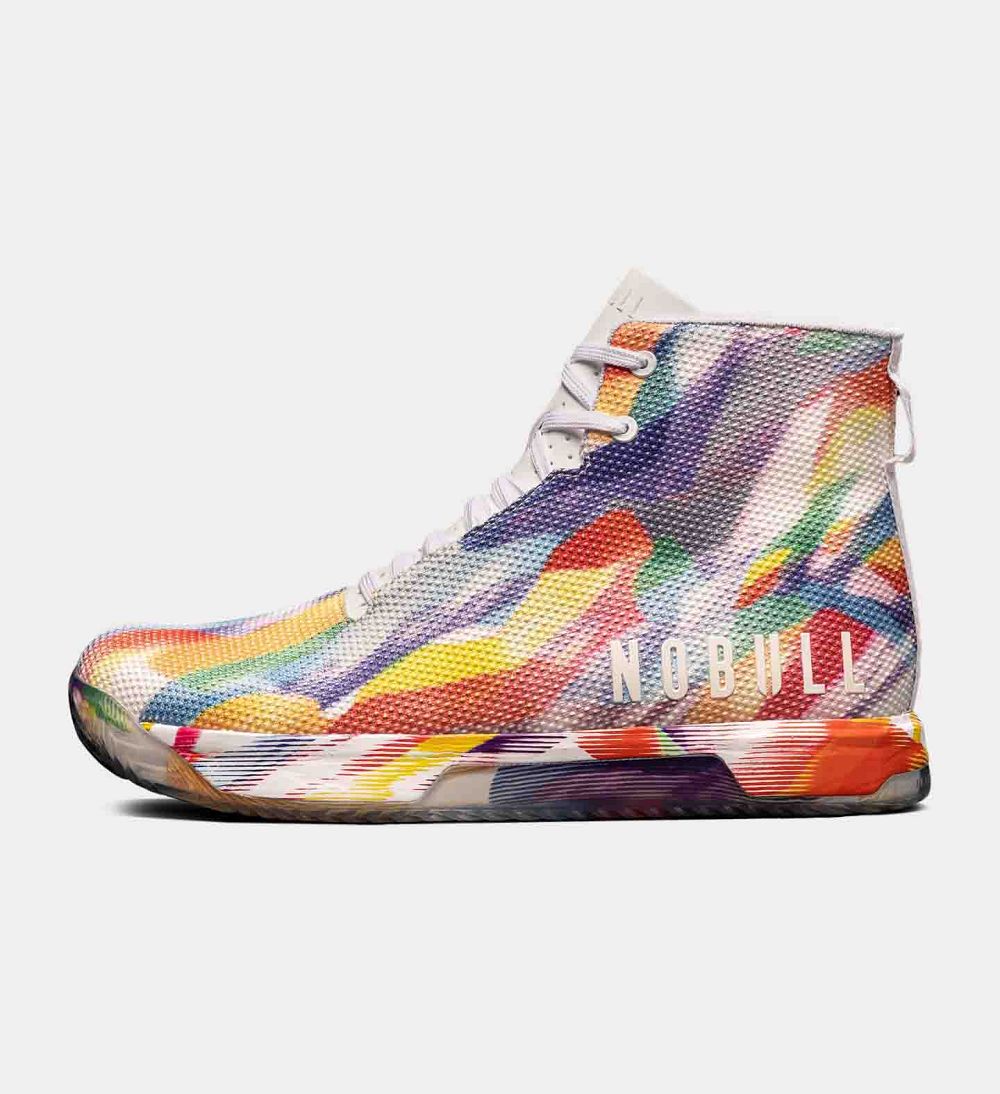 Men NOBULL Pride High-Top IMPACT Training Shoes Rainbow | LIVZQ-2769