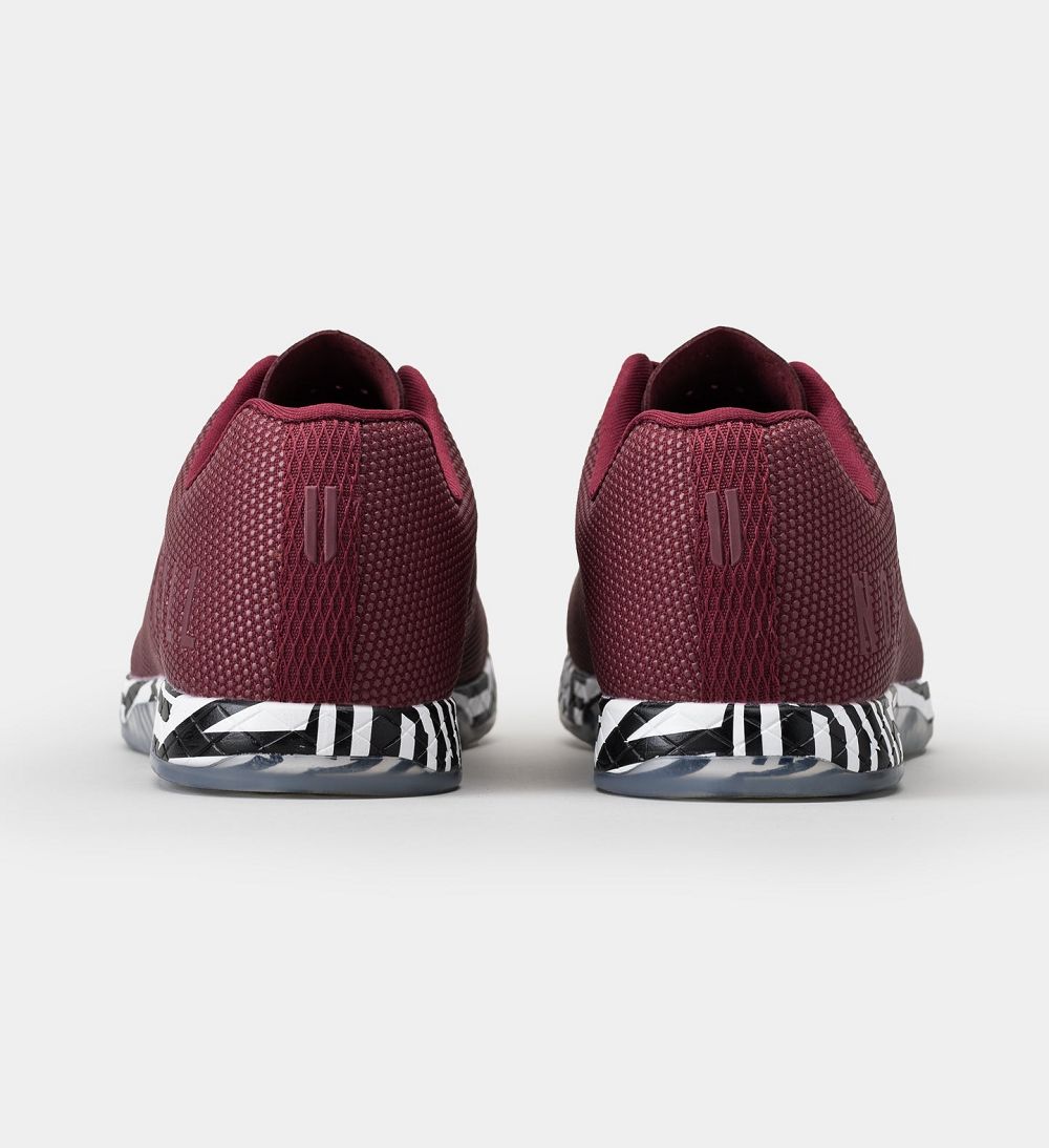 Men NOBULL Printed OUTWORK Training Shoes Cabernet Zebra | DBRCF-6042