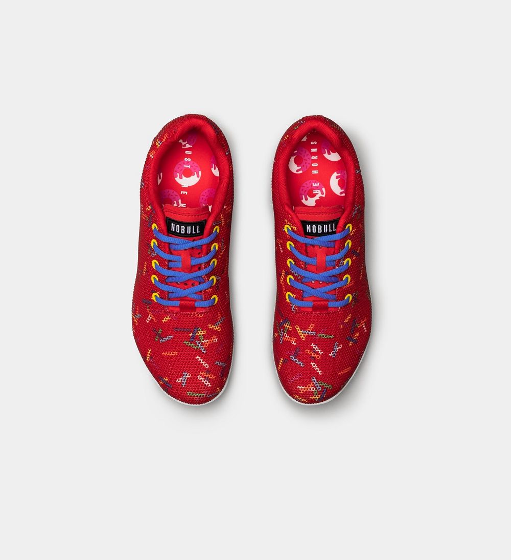 Men NOBULL Printed OUTWORK Training Shoes Red | LDZFT-9024