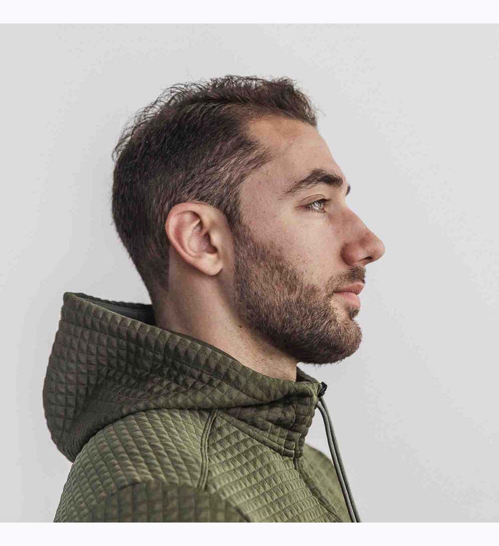 Men NOBULL Quilted Zip-Up Jacket Army Green | EUKNI-7603