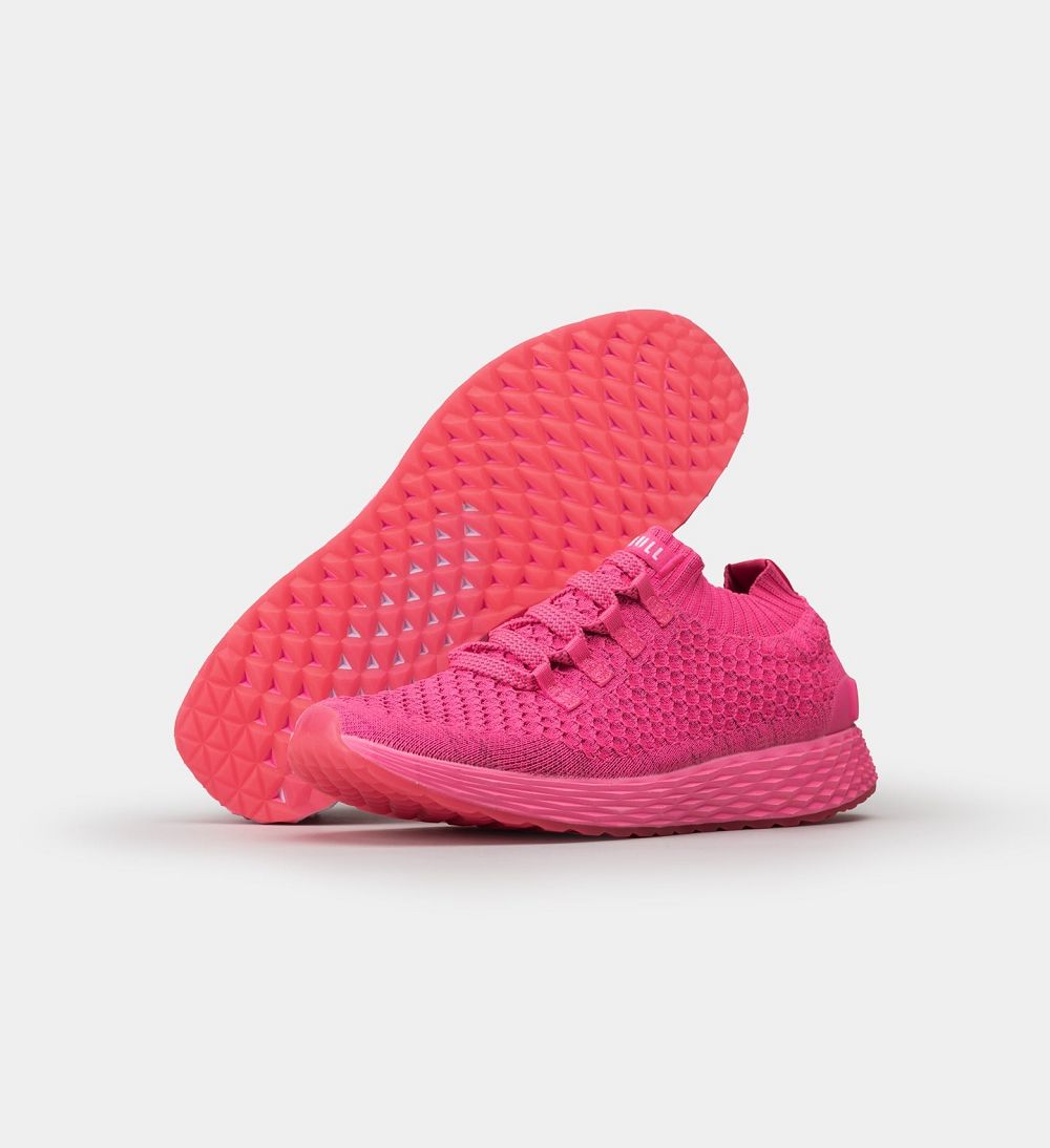 Men NOBULL Reflective ASPIRE Running Shoes Neon Pink Reflective | DWYNC-4128