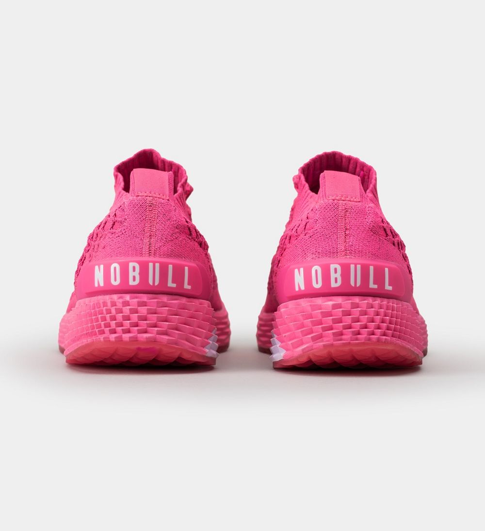 Men NOBULL Reflective ASPIRE Running Shoes Neon Pink Reflective | DWYNC-4128