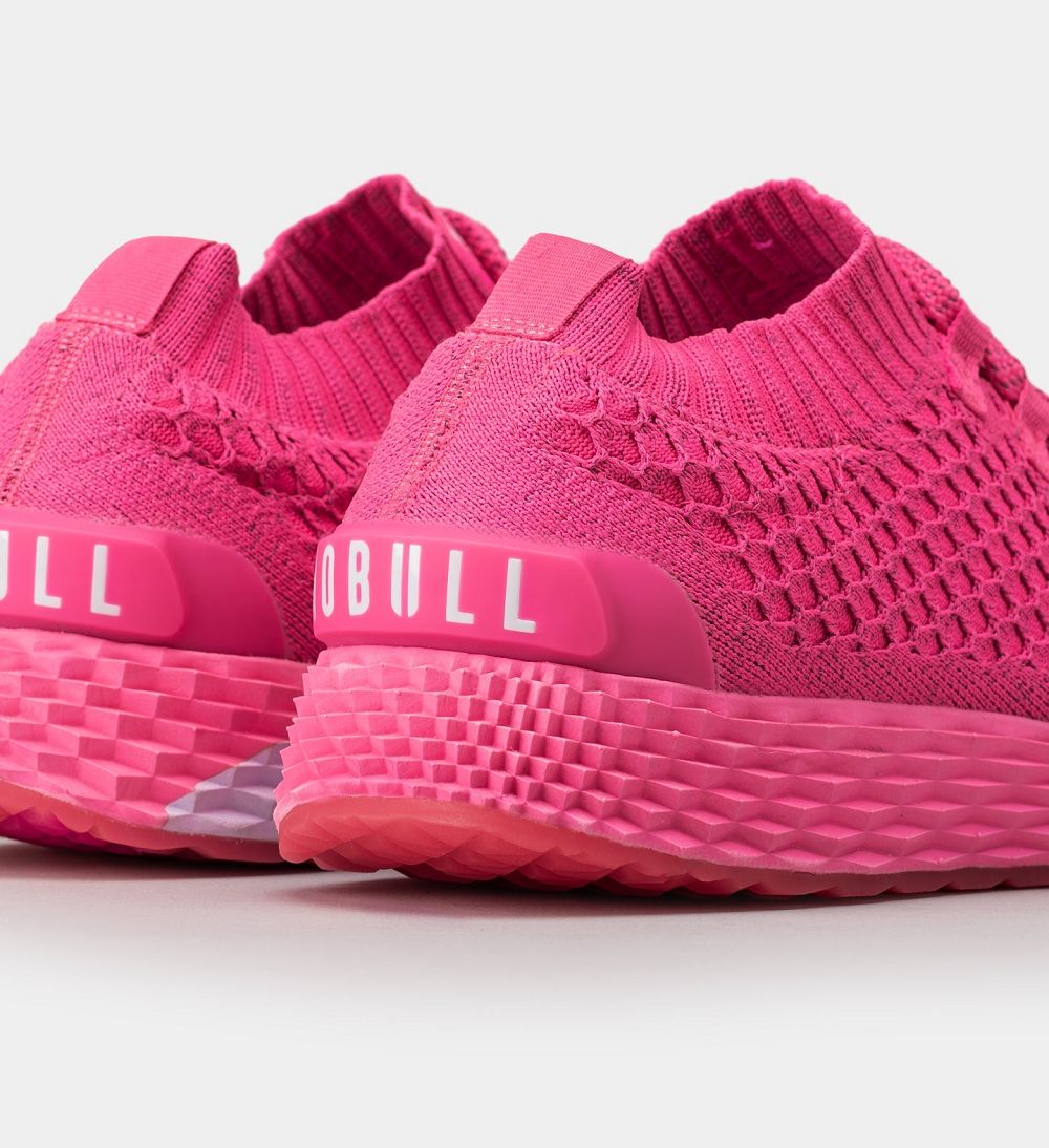 Men NOBULL Reflective ASPIRE Running Shoes Neon Pink Reflective | DWYNC-4128