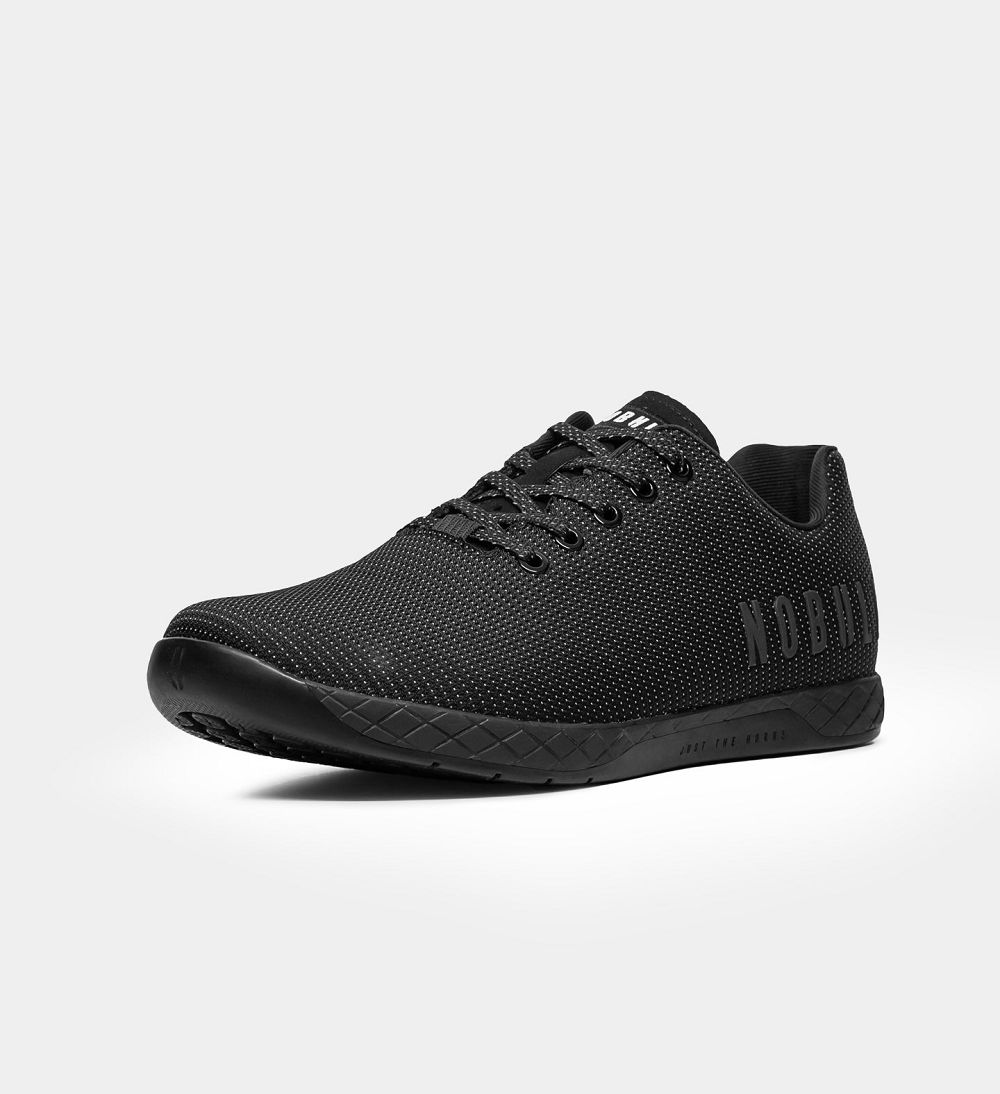 Men NOBULL Reflective Woven OUTWORK Training Shoes Black Reflective | GAKLD-2147