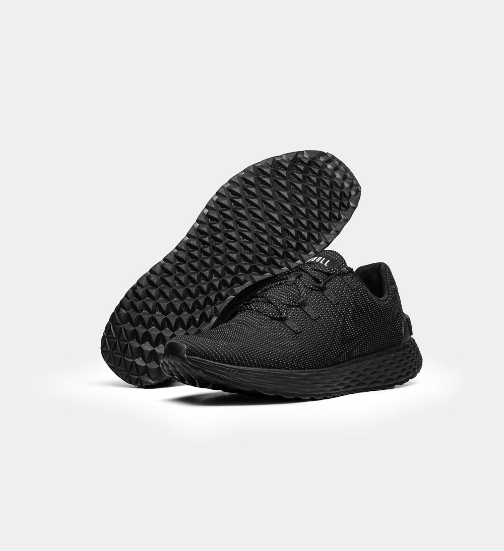 Men NOBULL Reflective Woven Running Shoes Black Reflective | NDEKS-9654