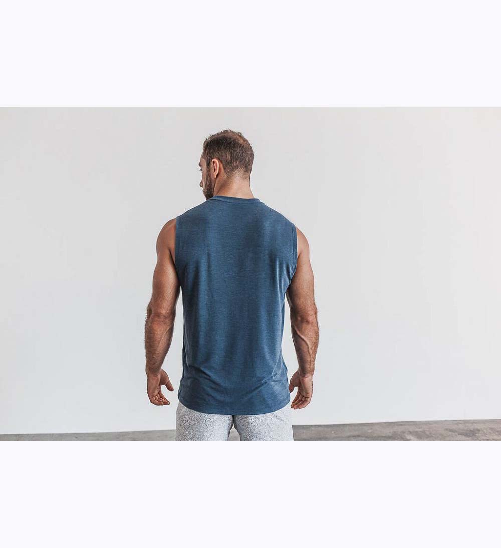 Men NOBULL Sleeveless Tanks Deep Teal | HANEZ-4713