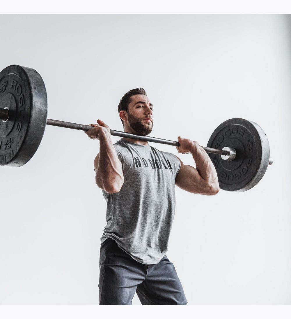 Men NOBULL Sleeveless Tanks Heather Grey | SZOMK-2563