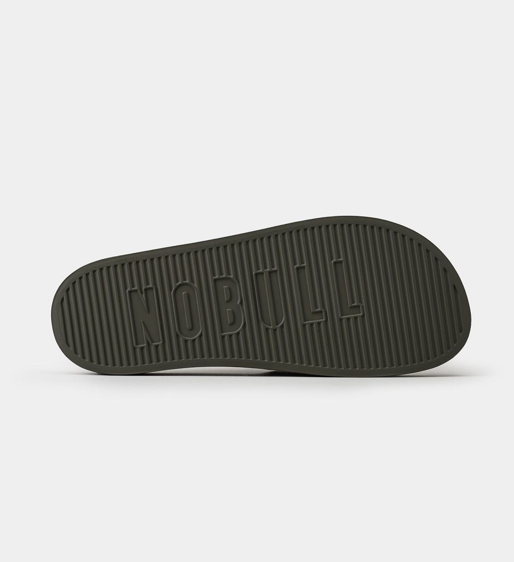 Men NOBULL Slides Black Ivy | QLBRC-9476