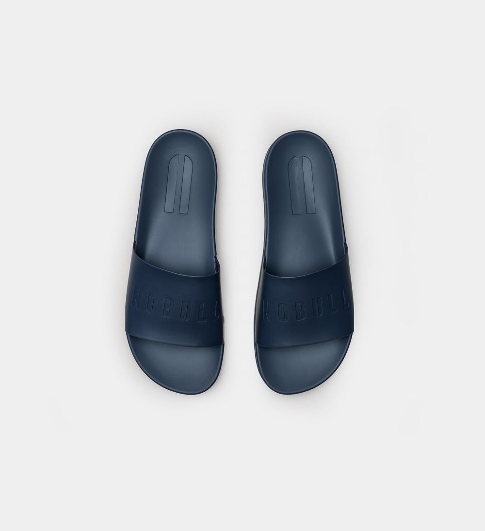 Men NOBULL Slides Navy | XCHNG-9871