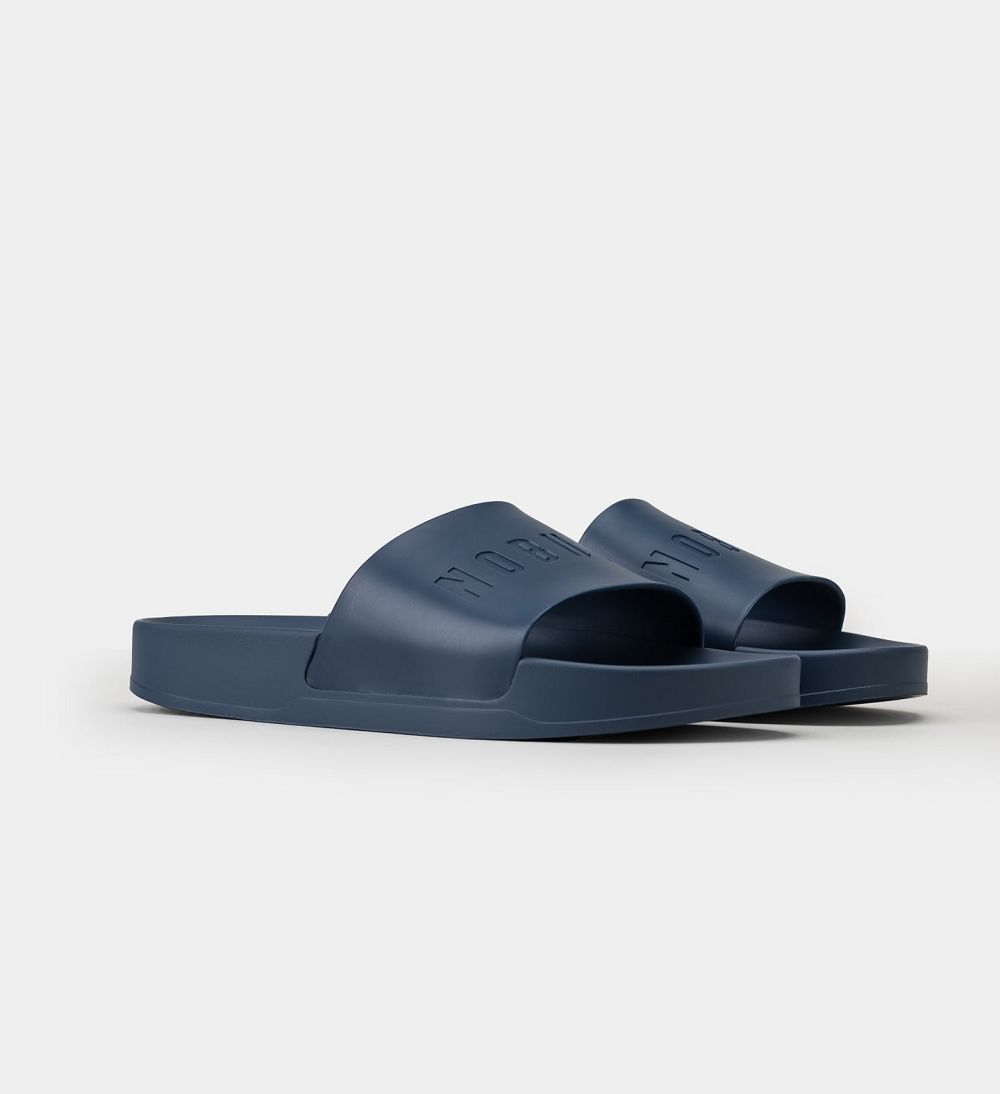 Men NOBULL Slides Navy | XCHNG-9871