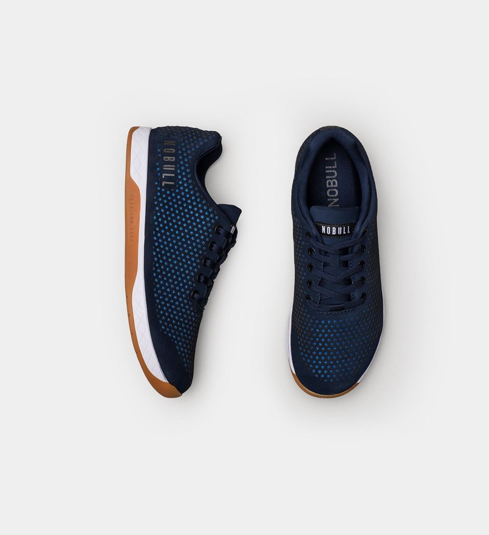 Men NOBULL Suede Training Shoes Navy | RZFYT-8709