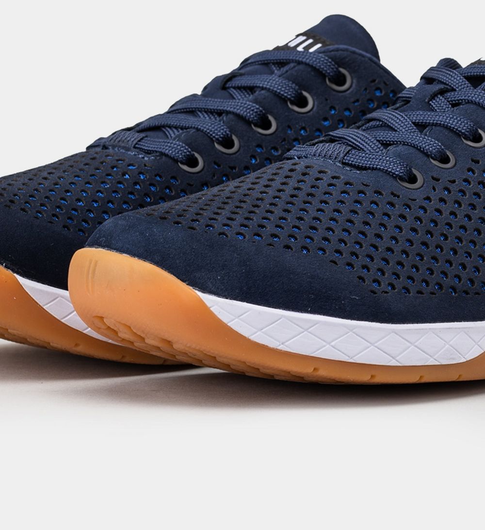 Men NOBULL Suede Training Shoes Navy | RZFYT-8709