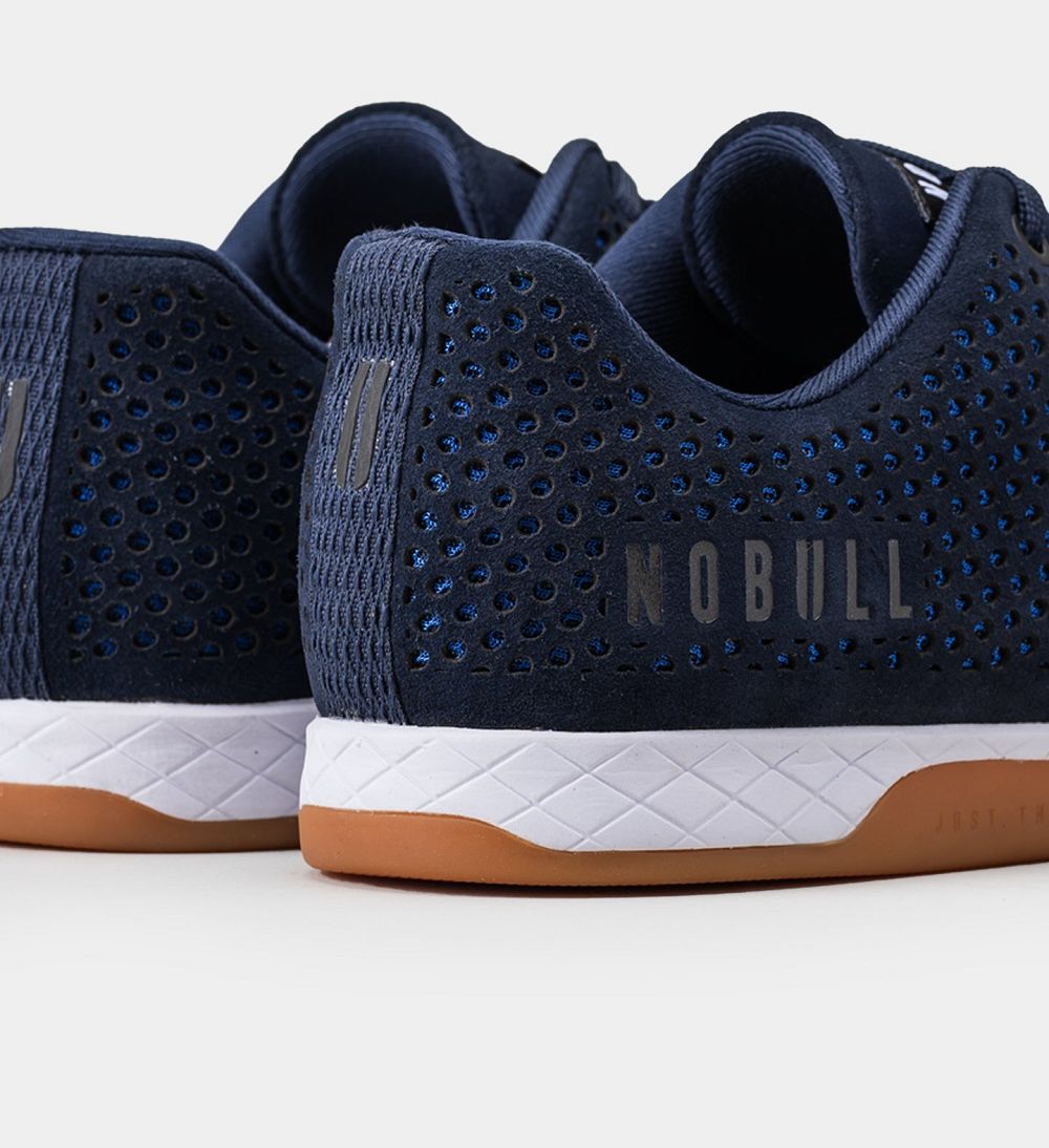 Men NOBULL Suede Training Shoes Navy | RZFYT-8709